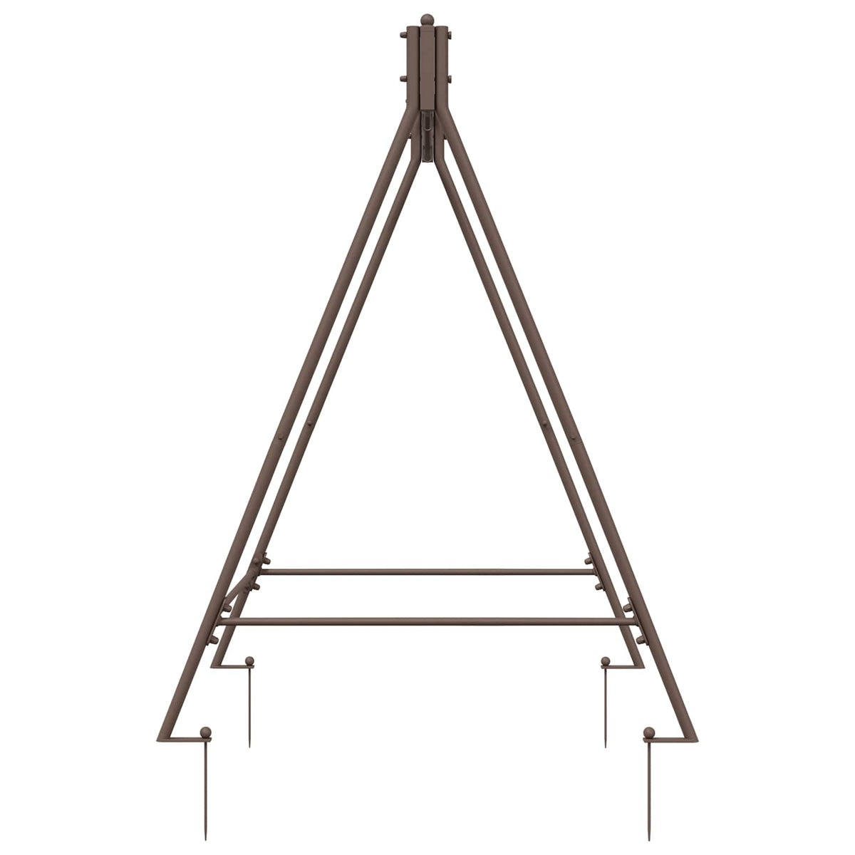 Schaukelrahmen Antikbraun 113 X 121,5 X 168 Cm Stahl