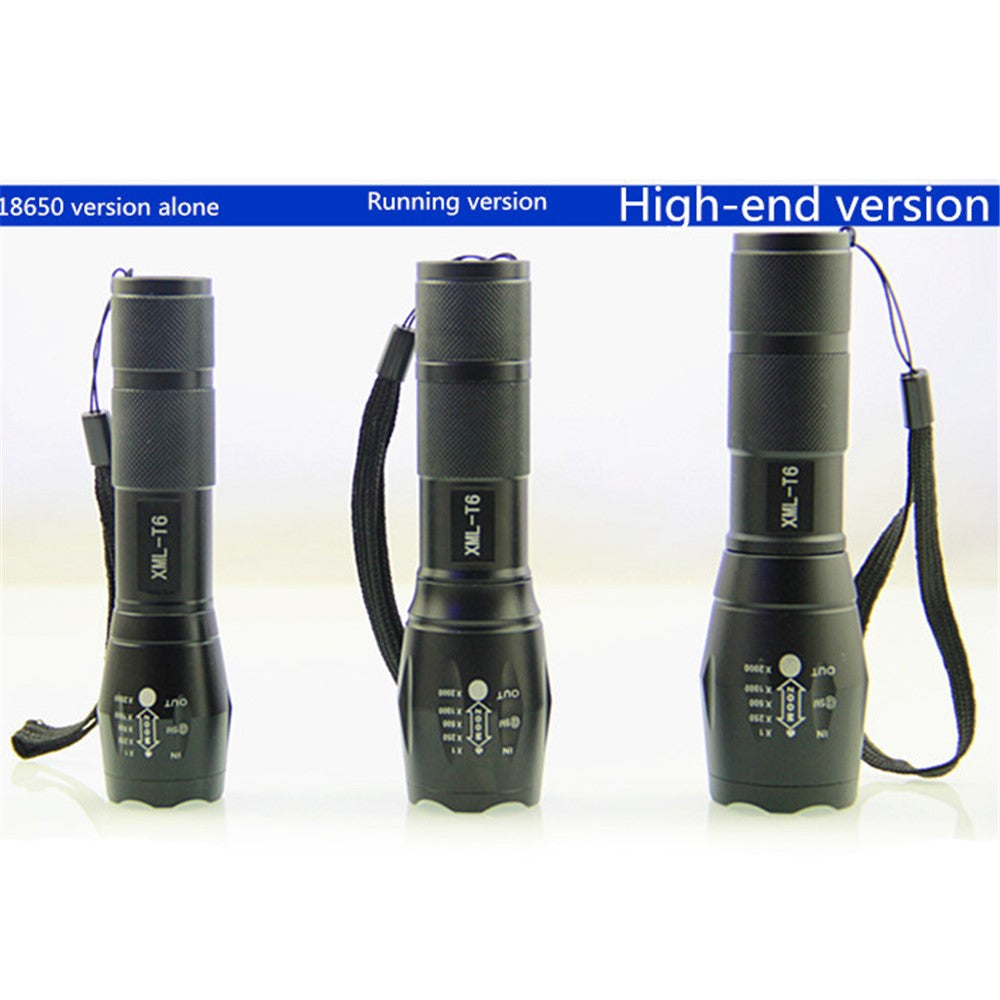 CREE XML-T6 Ultra Bright LED Flashlight Torch with Adjustable Focus Zoom (18650 Version Alone)
