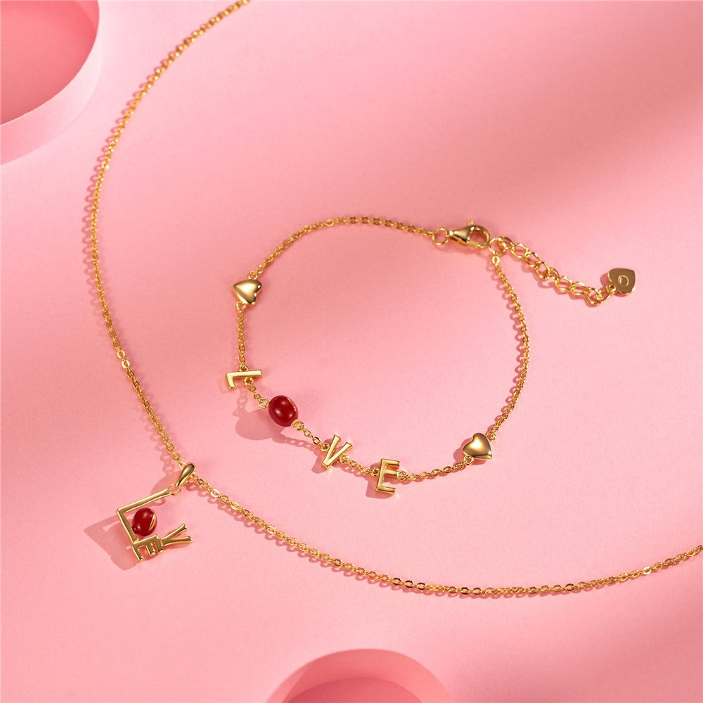 YISIXICI XL13140011 ONLY LOVE Necklace Enamel S925 Silver Neck Jewelry Women's Birthday Gift