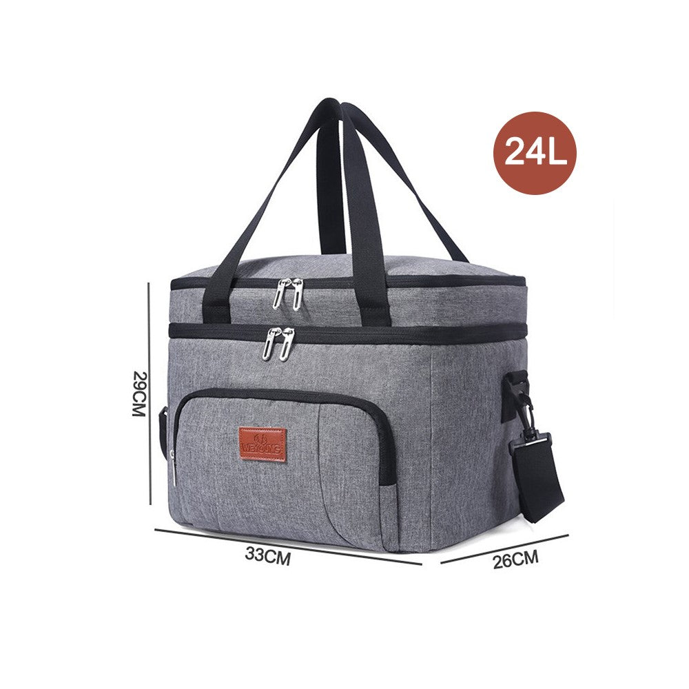 Double-Layer Water-resistant Large Capacity Lunch Food Storage Box for Camping Picnic