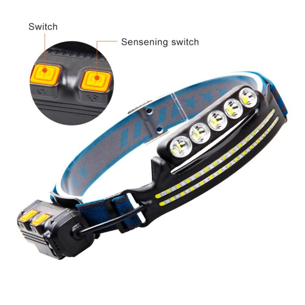 LED Rechargeable Headlamp Bright Head Light Telescopic Zoom Headlamp Flashlight