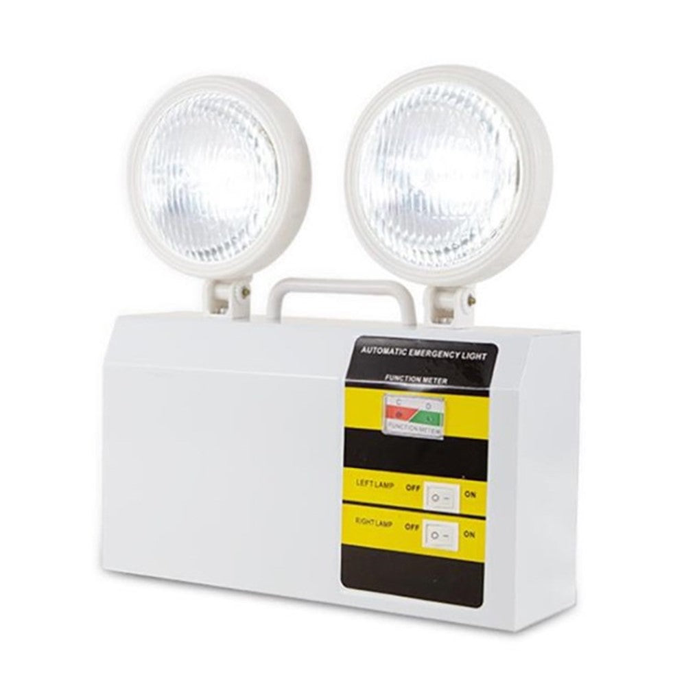 LED Emergency Light Outdoor Emergency Exit Light 800mAh Rechargeable Dual Head Emergency Lighting Fixtures