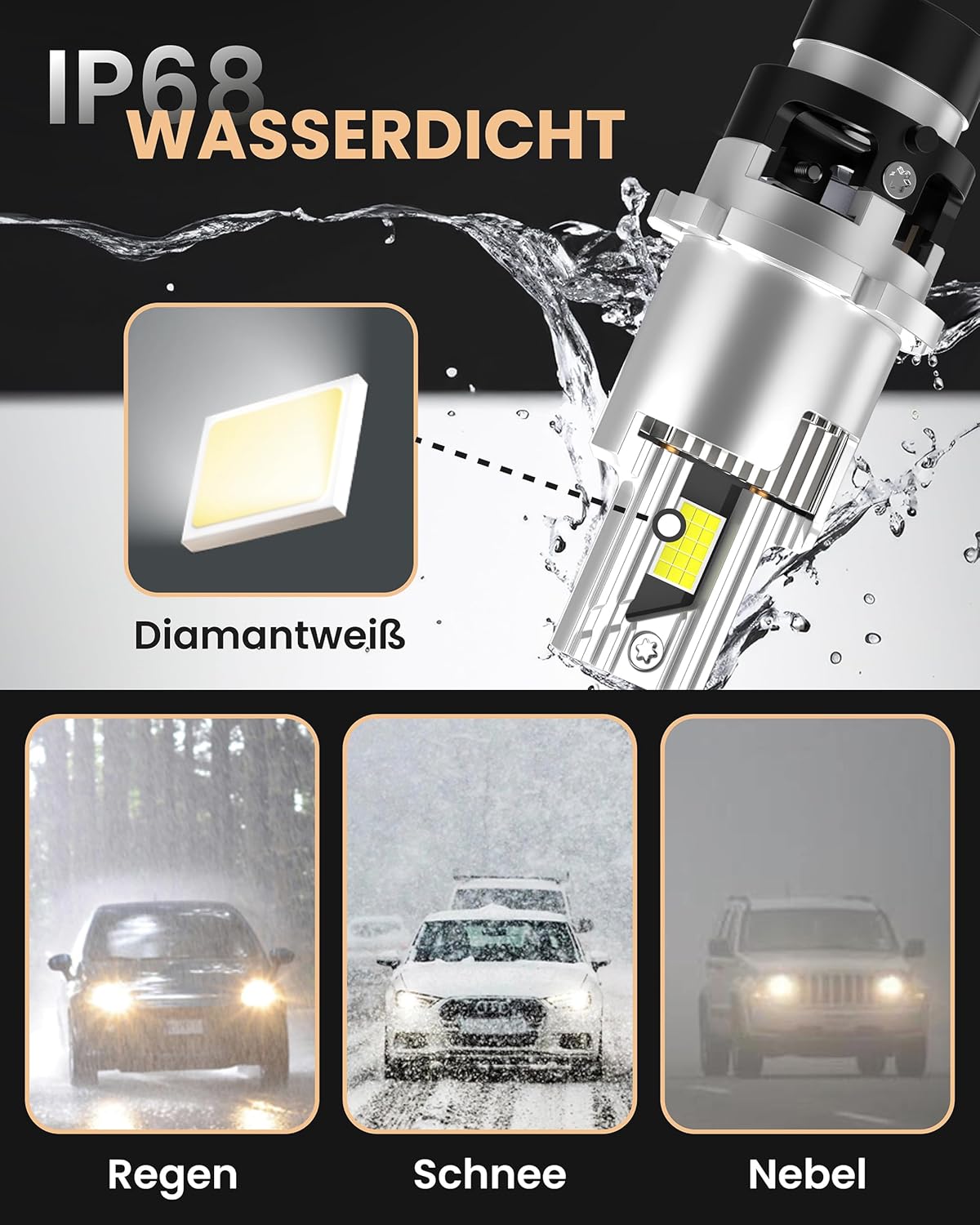 Stellar D2S LED 2026 Upgraded Technologie (1 Paar / 2 Stück)
