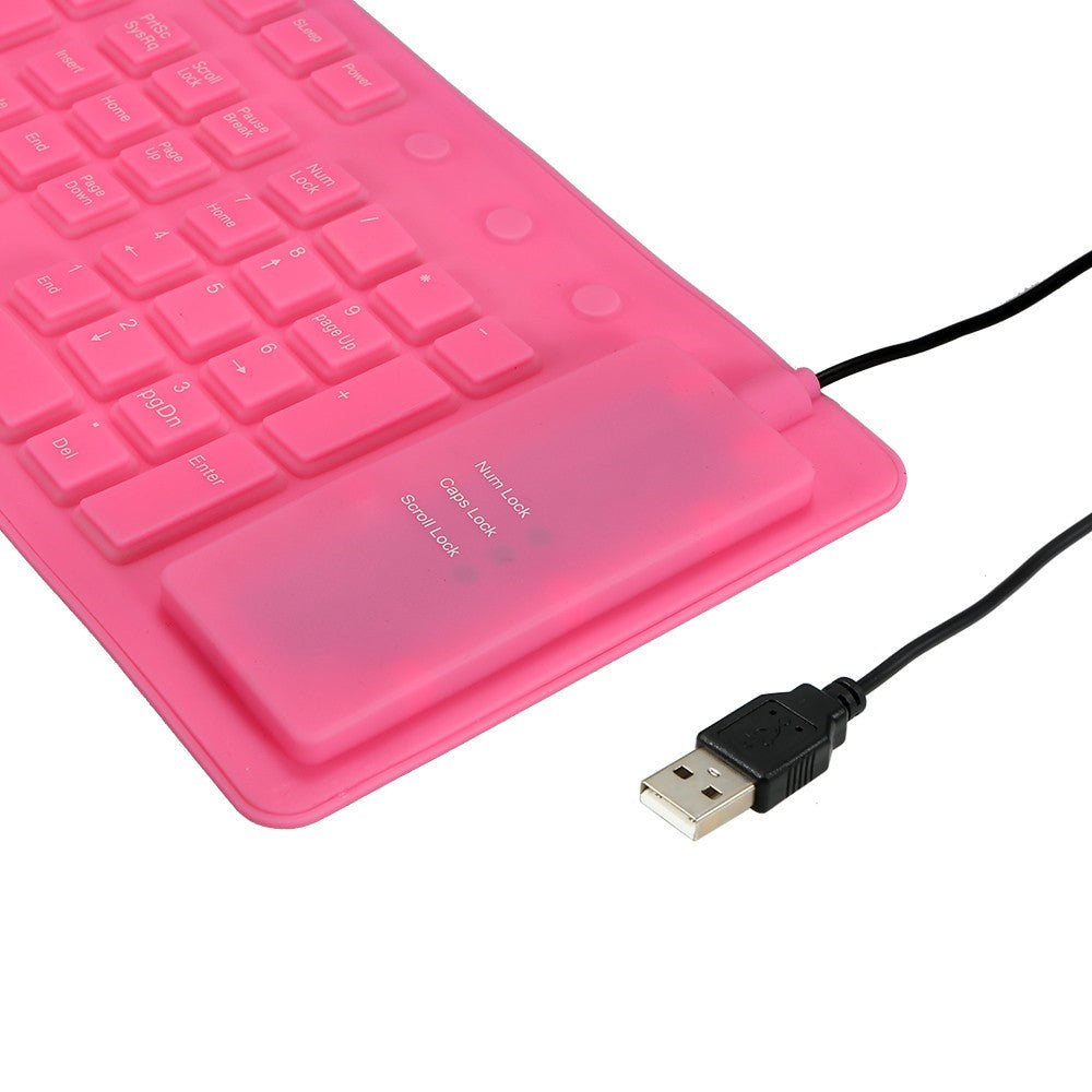 108 Keys USB Silicone Foldable Keyboard Waterproof Dustproof USB Silent Keys