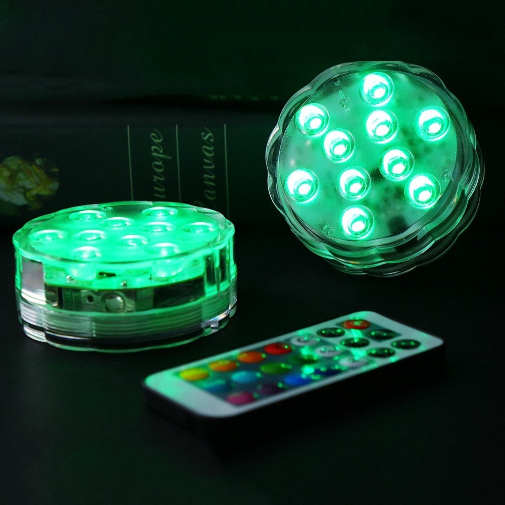LED Lights with Remote Waterproof Underwater LED Lights Pad Battery Operated