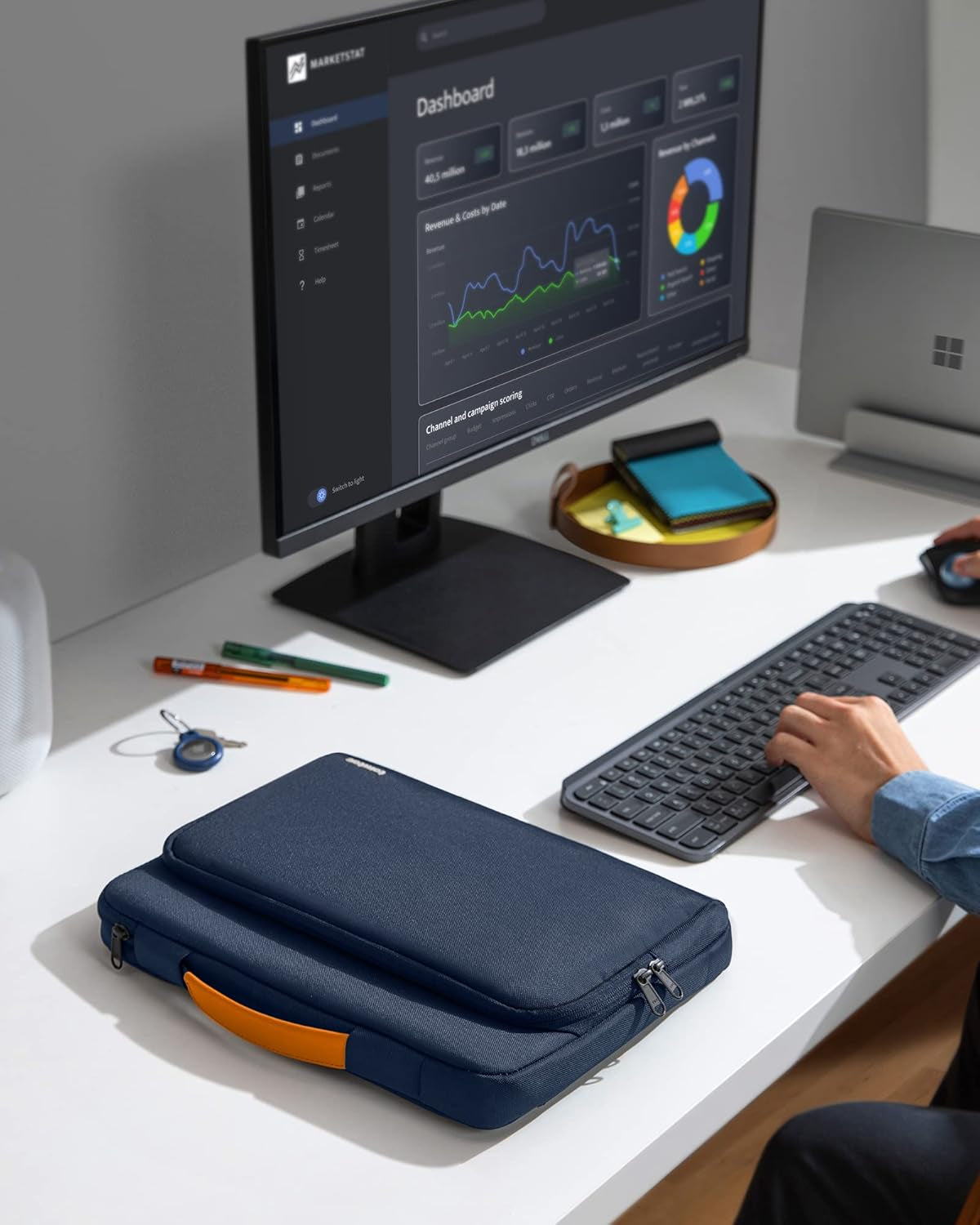 Tomtoc 360° Laptoptasche Für 15-Zoll Macbook Air M5/A3448 2026, M4/A3241 M3/A3114 M2/A2941, 15" Macbook Pro A1990 A1707, 15" Surface Laptop 7Th/6/5, Wasserabweisend Notebooktasche Für Pendeln