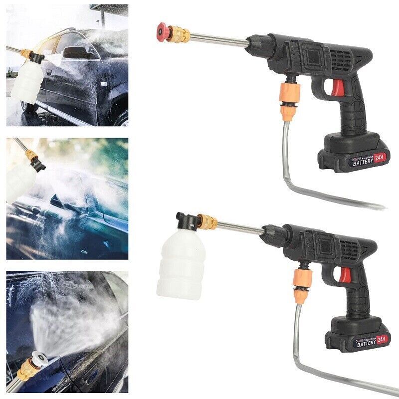 Kabelloser Akku-Hochdruckreiniger mit 2 Akkus – Tragbare Wasserpistole für Auto, Garten & Outdoor