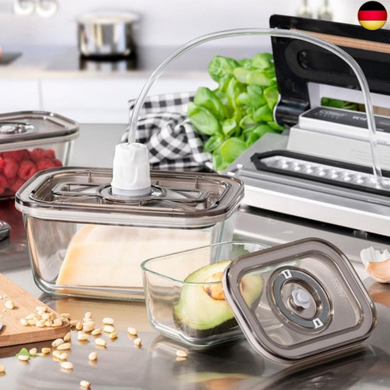 CASO Vacuboxx Eco-Set - 3 Vakuumbehälter Aus Borosilikatgla