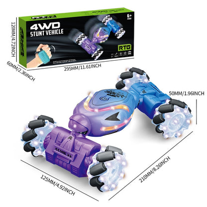 YT6637 RC Stunt Car Light-Up Twisting Vehicle Toy Dual Controlled Remote Control Car