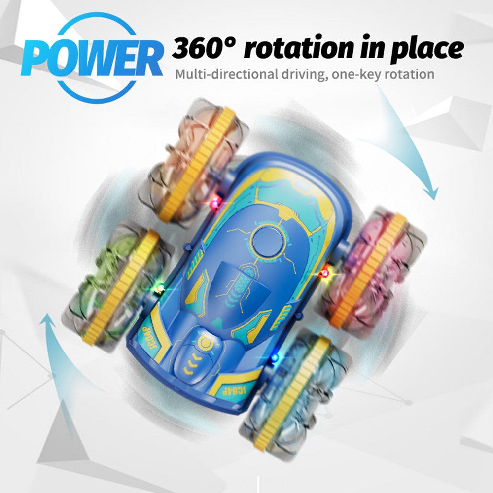 JC04P 2.4G Remote Control 4WD Amphibious Stunt Car Toy Gift with LED Lights, Single Controller (CE / CPC / ASTM / EN71 Certified)