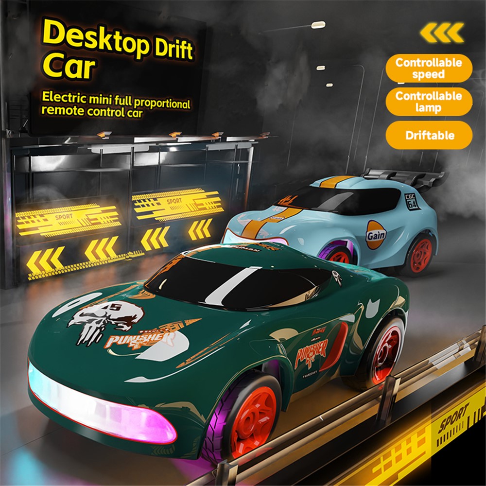 1:64 Mini RC Car 2.4G Full Proportional Remote Control High Speed Desktop Drift Vehicle Gift (CE / CPC / EN71 / ASTM Certified)