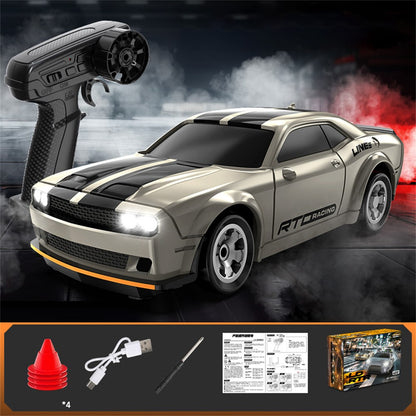 Mini RC Car 1:64 Scale Desktop Drift Car 4WD Remote Control High Speed Plastic Racing Toy