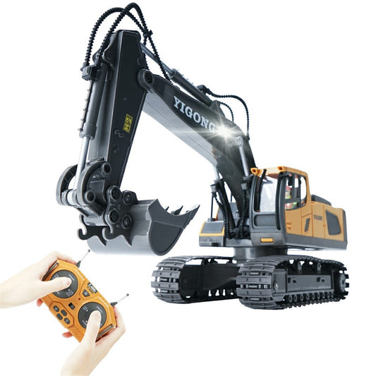 1044 2.4G Remote Control Tracked Excavator 1:20 Scale 11 Channel Construction Vehicle Toy Gift for Kids