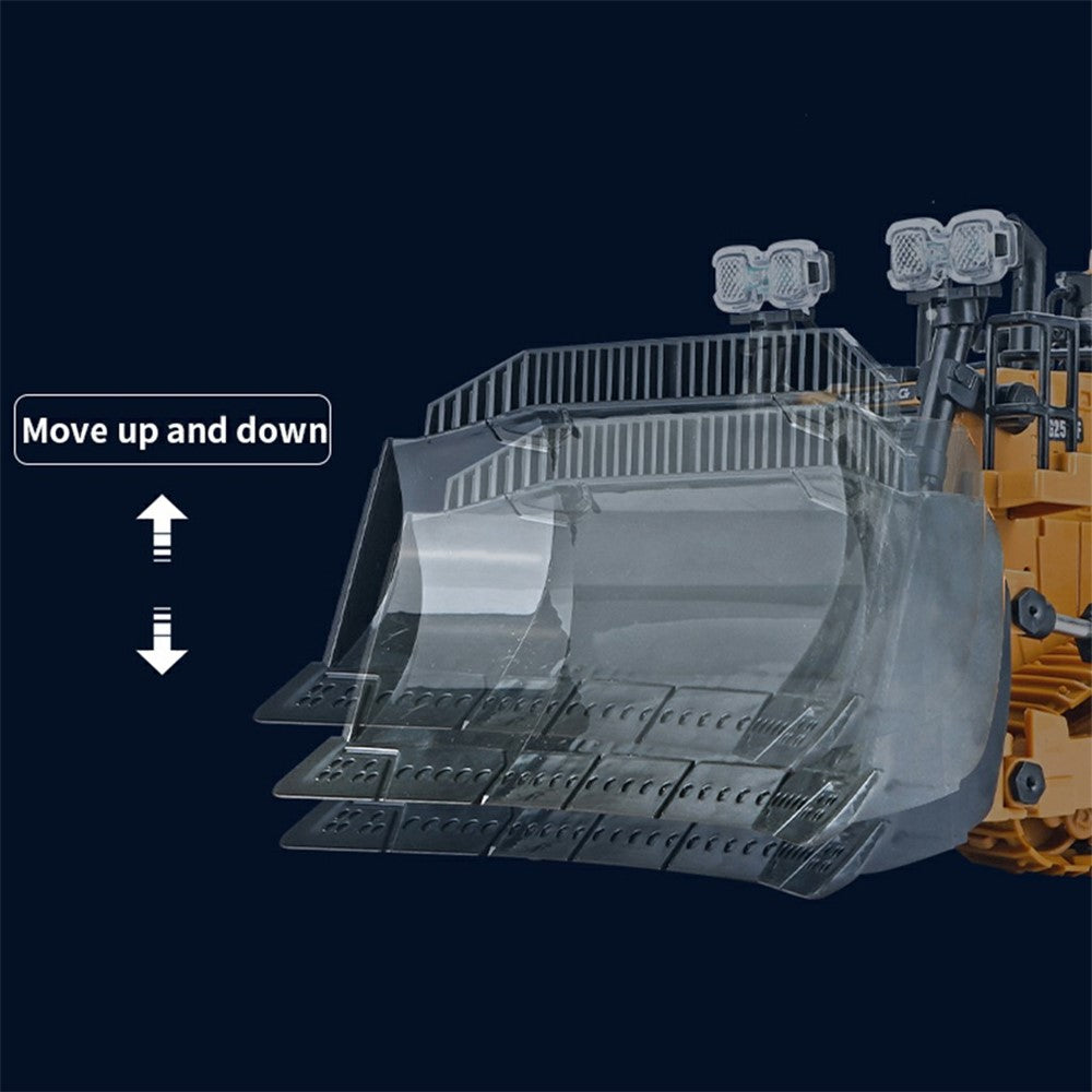 1046 2.4G Remote Control 9 Channel RC Construction Vehicle Gift 1:24 Tracked Heavy Bulldozer, 3KG Load Capacity