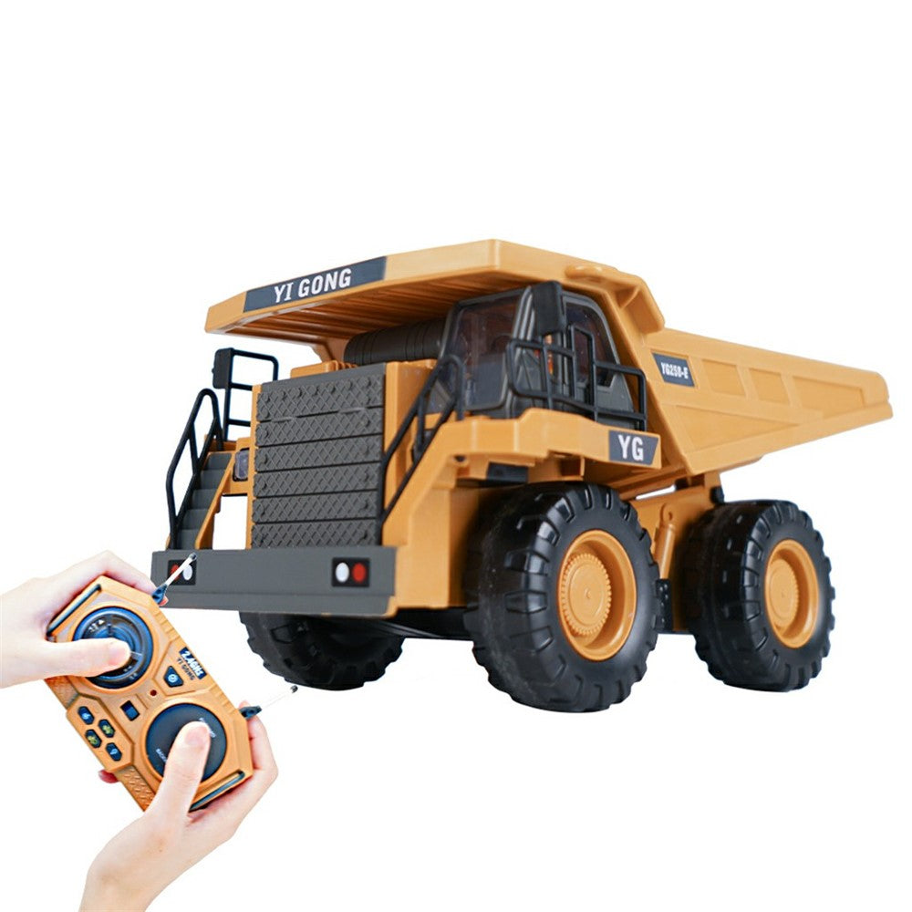 1048 1:24 Scale RC Dump Truck 9 Channel 2.4G Remote Control Construction Vehicle Gift , 2.5KG Load Capacity