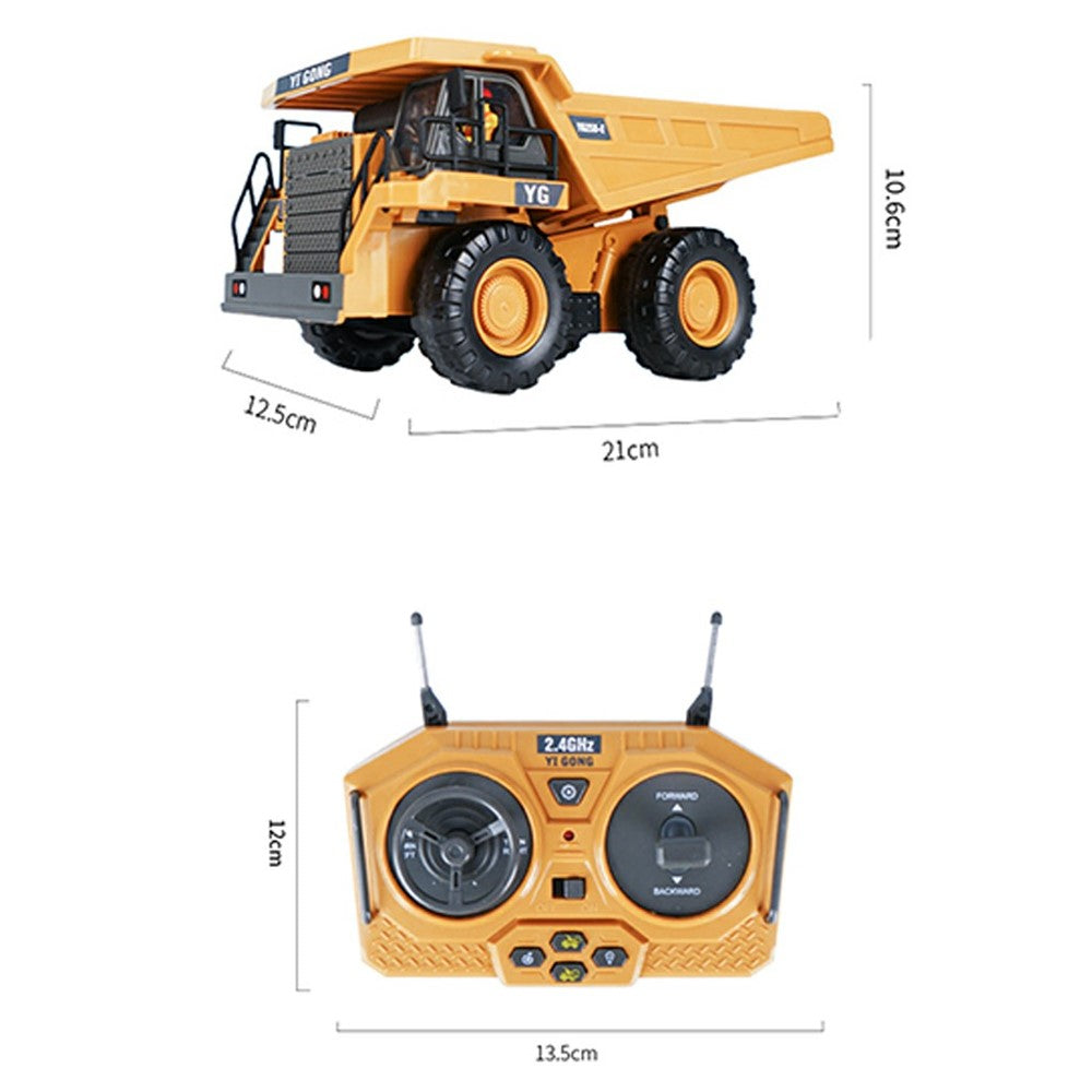 1048 1:24 Scale RC Dump Truck 9 Channel 2.4G Remote Control Construction Vehicle Gift , 2.5KG Load Capacity