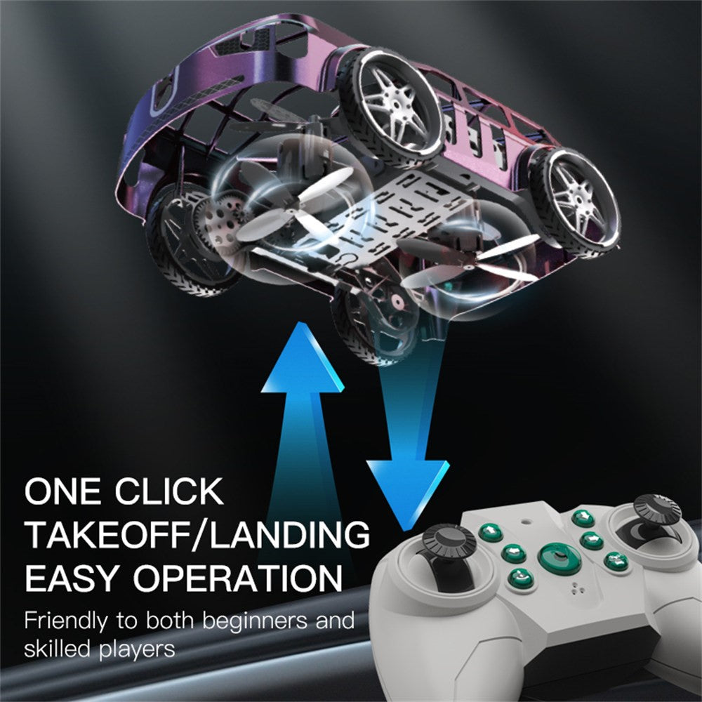 ZLL SG900pro Land and Air Dual Mode Drone RC Car Intelligent Hover LED Lights RC Vehicle Toy, 2 Batteries
