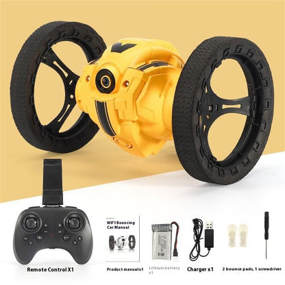 Stunt RC Car Remote Control 360 Degree Rotation Light Music Bounce Vehicle Toy with Camera