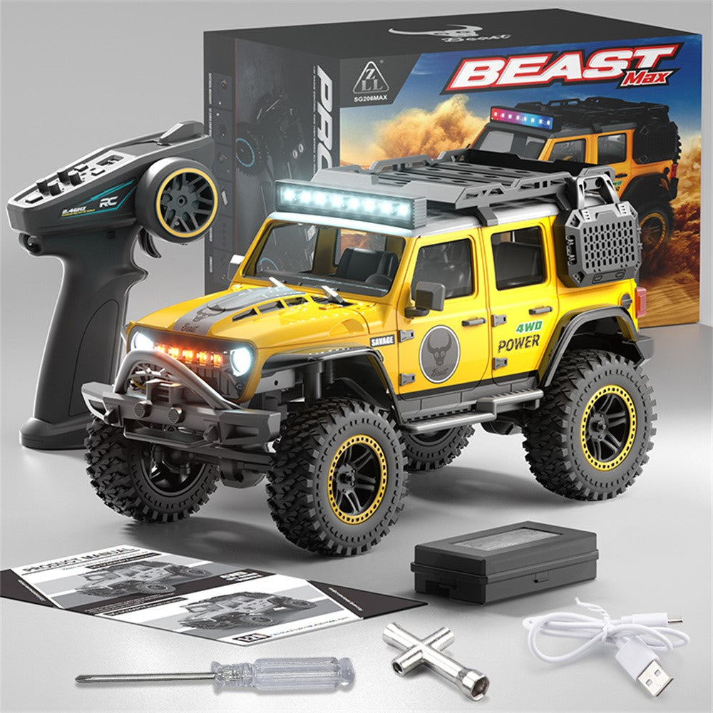 ZLL SG206MAX Brushless Motor 1:20 RC Climbing Car 4WD High Speed Vehicle with LED Light, Dual Battery