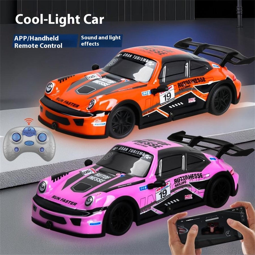 QX064-069 2.4G RC Car APP Controlled Drift Racing Vehicle Toy Model with Light / Sound Effects