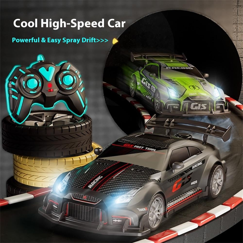 9166-12 2.4G RC Drift Car with Spray Effect High Speed Racing Vehicle Toy with Lights / Sound Effects