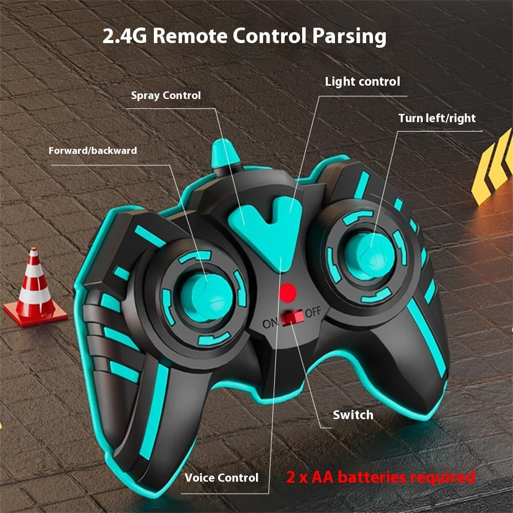 9166-12 2.4G RC Drift Car with Spray Effect High Speed Racing Vehicle Toy with Lights / Sound Effects