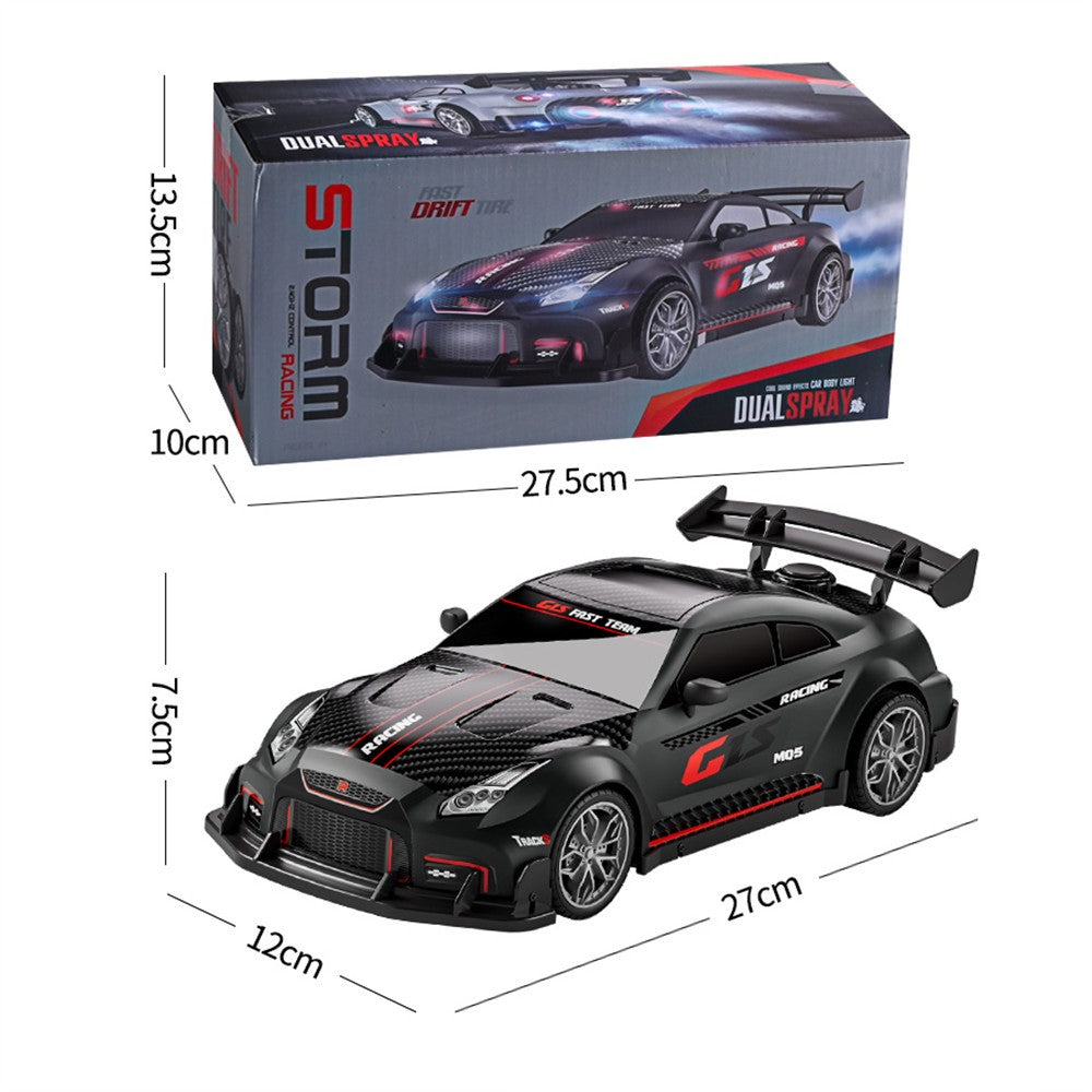 9166-12 2.4G RC Drift Car with Spray Effect High Speed Racing Vehicle Toy with Lights / Sound Effects