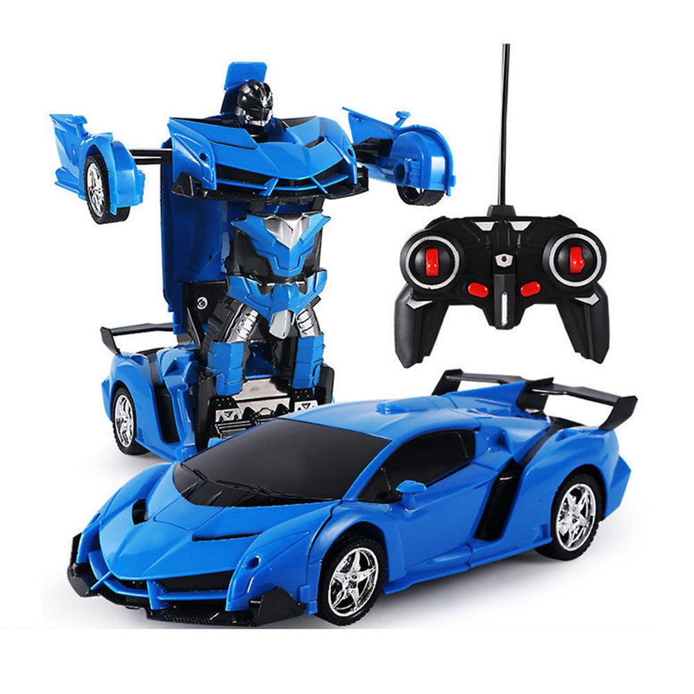 2 In 1 Transformation Robots Racing Car Toy RC Deformation Car Sports Vehicle Model Kids Gift