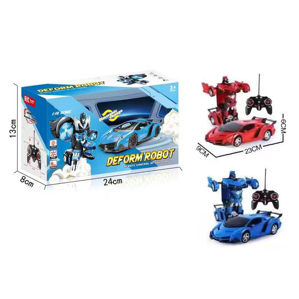 2 In 1 Transformation Robots Racing Car Toy RC Deformation Car Sports Vehicle Model Kids Gift
