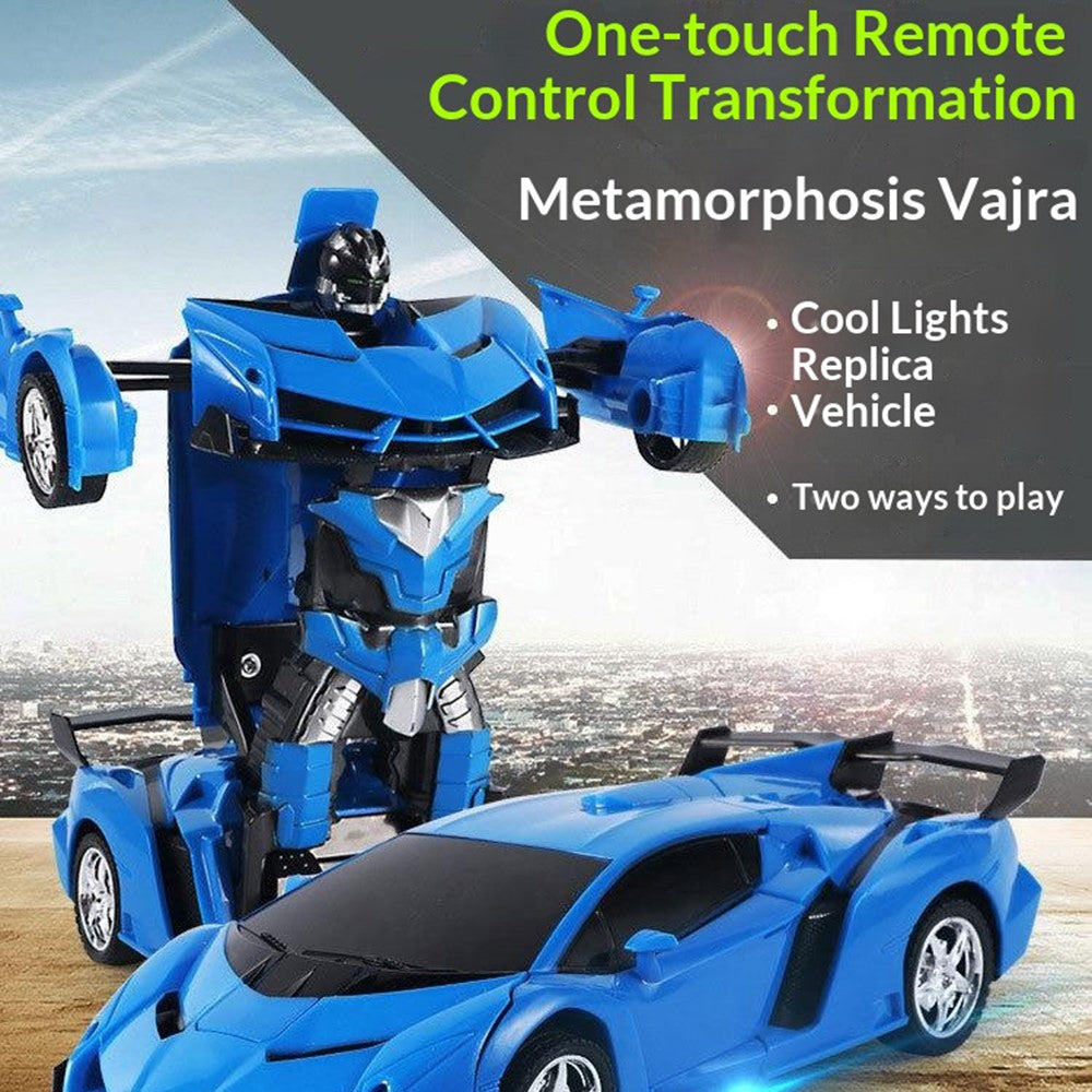 2 In 1 Transformation Robots Racing Car Toy RC Deformation Car Sports Vehicle Model Kids Gift