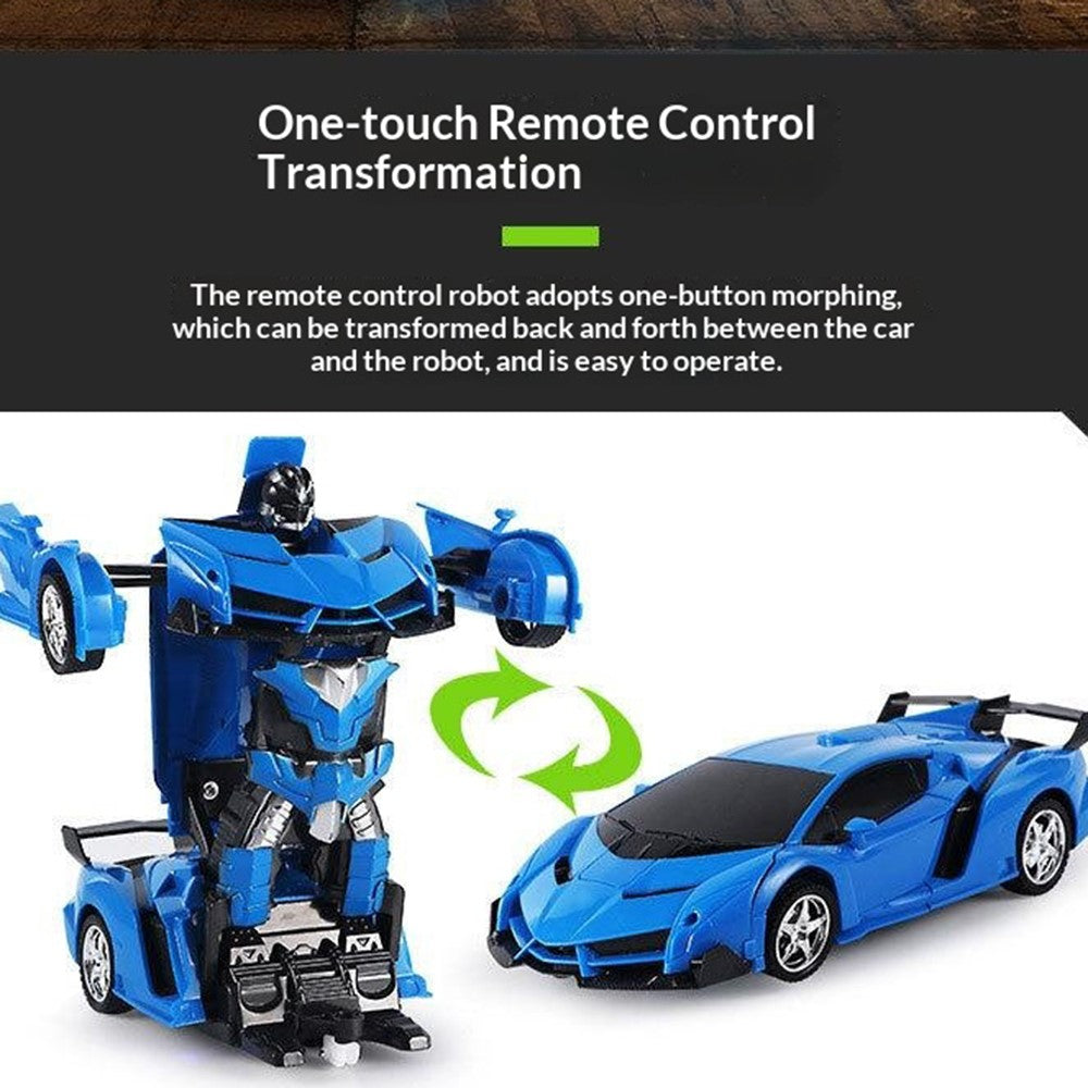 2 In 1 Transformation Robots Racing Car Toy RC Deformation Car Sports Vehicle Model Kids Gift