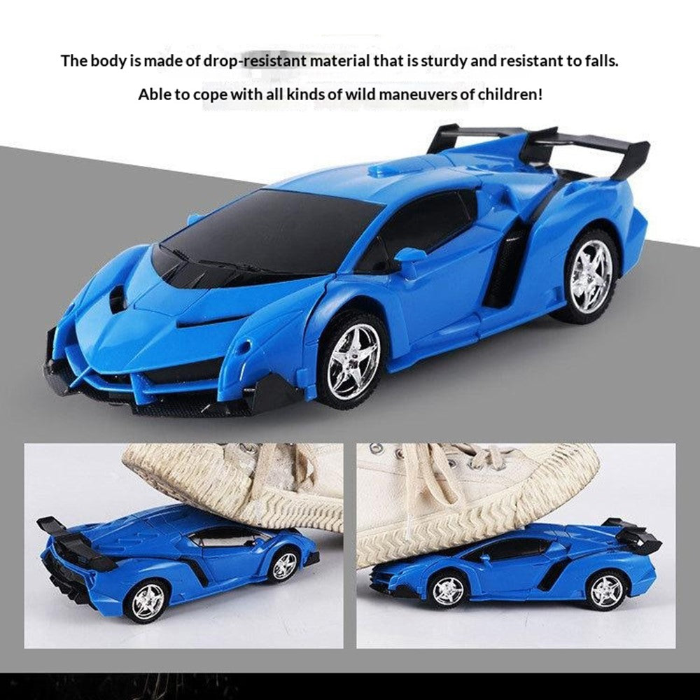 2 In 1 Transformation Robots Racing Car Toy RC Deformation Car Sports Vehicle Model Kids Gift