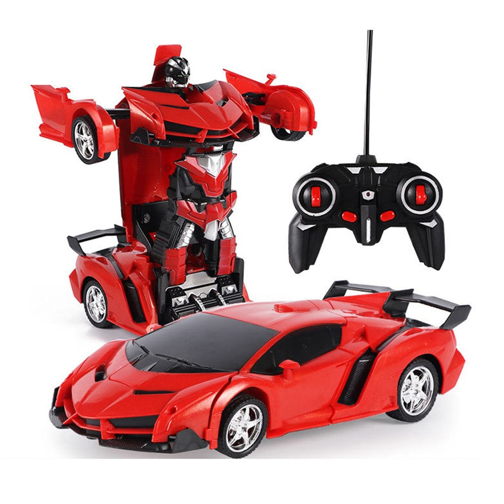 2 In 1 Transformation Robots Racing Car Toy RC Deformation Car Sports Vehicle Model Kids Gift