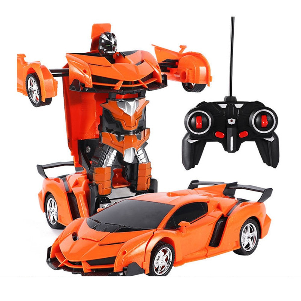 2 In 1 Transformation Robots Racing Car Toy RC Deformation Car Sports Vehicle Model Kids Gift
