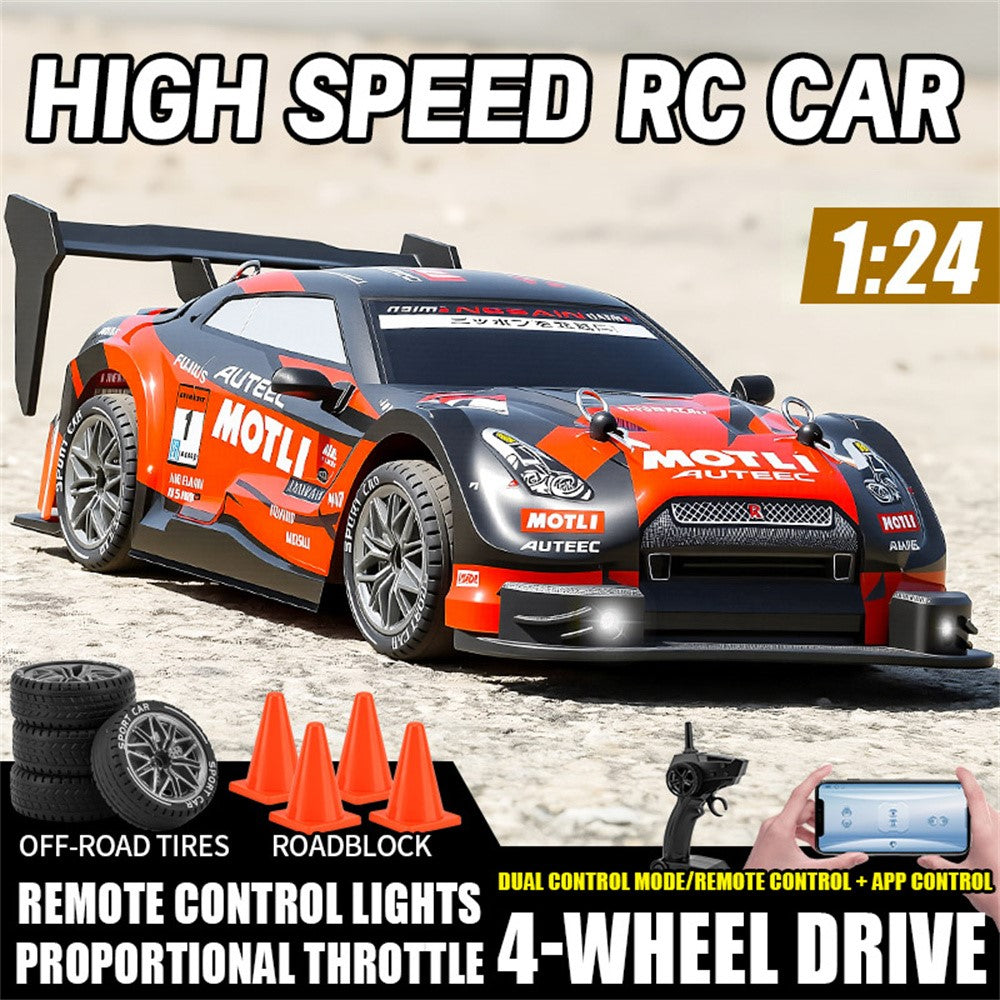 8821 1:24 4WD Drift Racing Car High Speed RC Car 2.4GHz Remote Control Vehicle for Kids Adults
