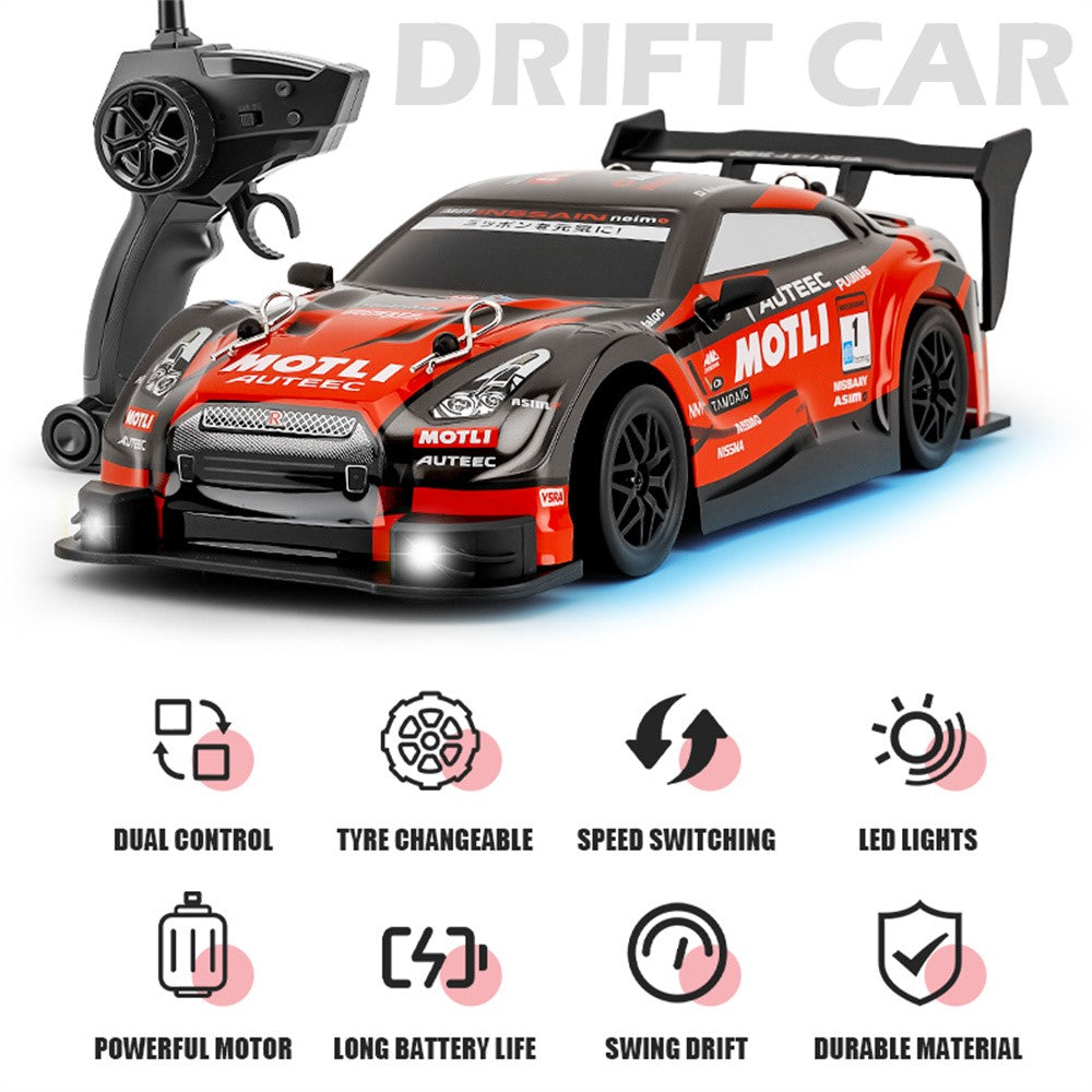 8821 1:24 4WD Drift Racing Car High Speed RC Car 2.4GHz Remote Control Vehicle for Kids Adults