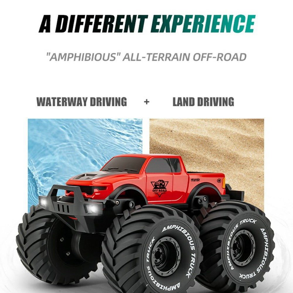 8860 1:16 Scale Amphibious RC Car 4WD Off-Road Vehicle 2.4GHz Remote Control Car Toy for Water Land