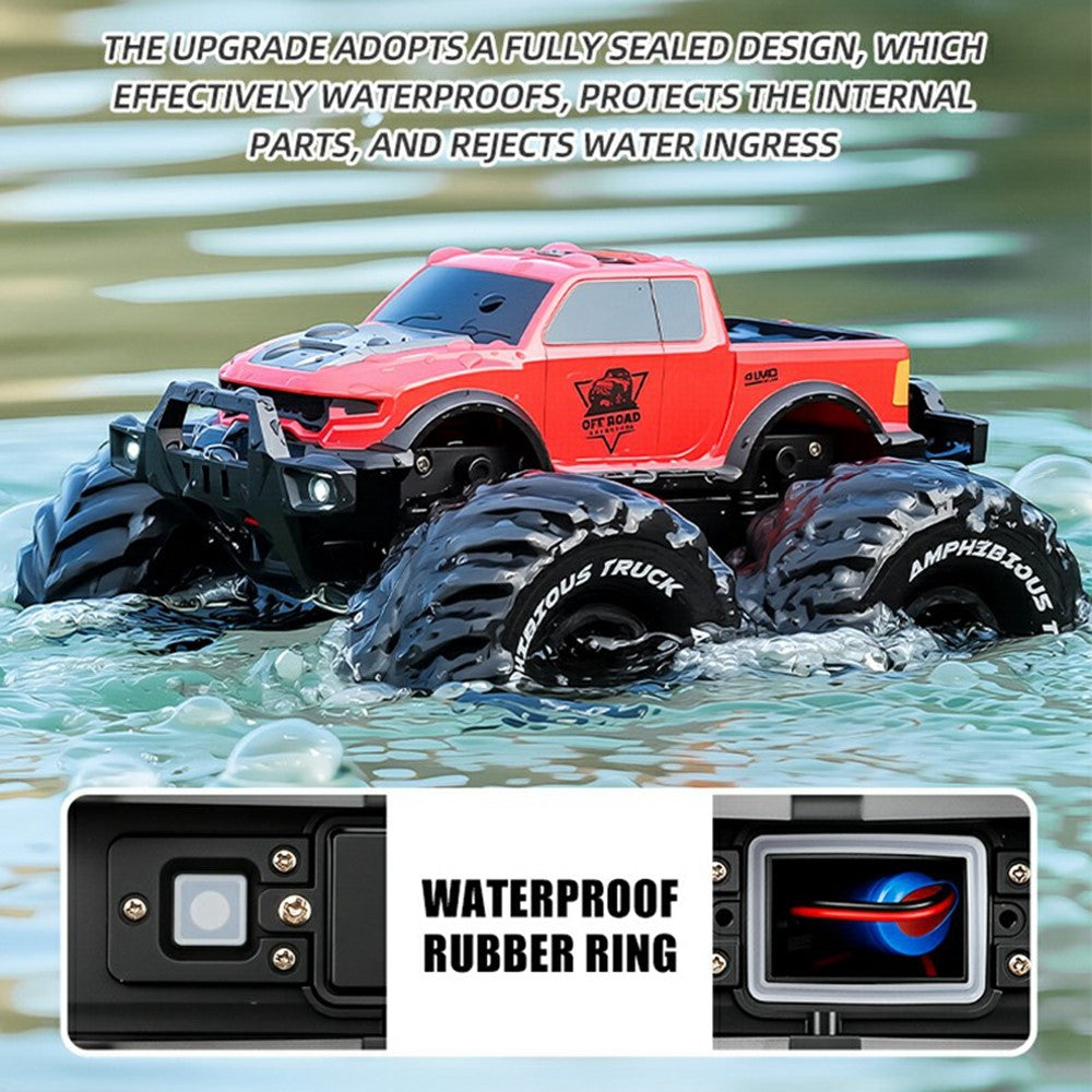 8860 1:16 Scale Amphibious RC Car 4WD Off-Road Vehicle 2.4GHz Remote Control Car Toy for Water Land