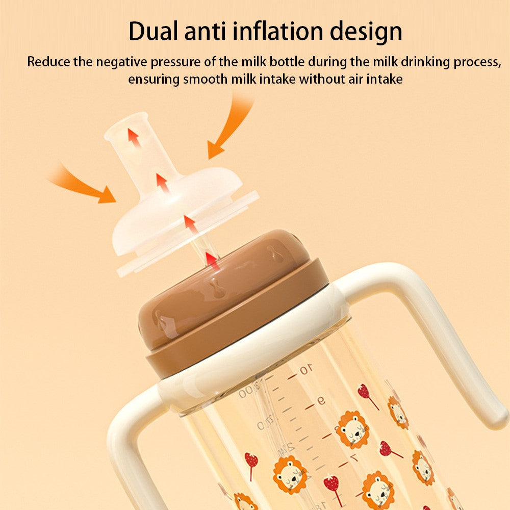 300ml Baby Bottle Temperature Control Scale Baby Feeding Silicone Teat Bottle ST (BPA-Free, NO FDA Certification)