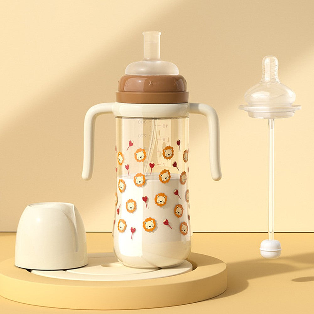 300ml Baby Bottle Temperature Control Scale Baby Feeding Silicone Teat Bottle ST (BPA-Free, NO FDA Certification)