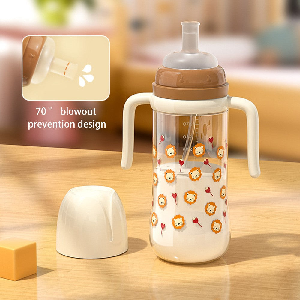 300ml Baby Bottle Temperature Control Scale Baby Feeding Silicone Teat Bottle ST (BPA-Free, NO FDA Certification)