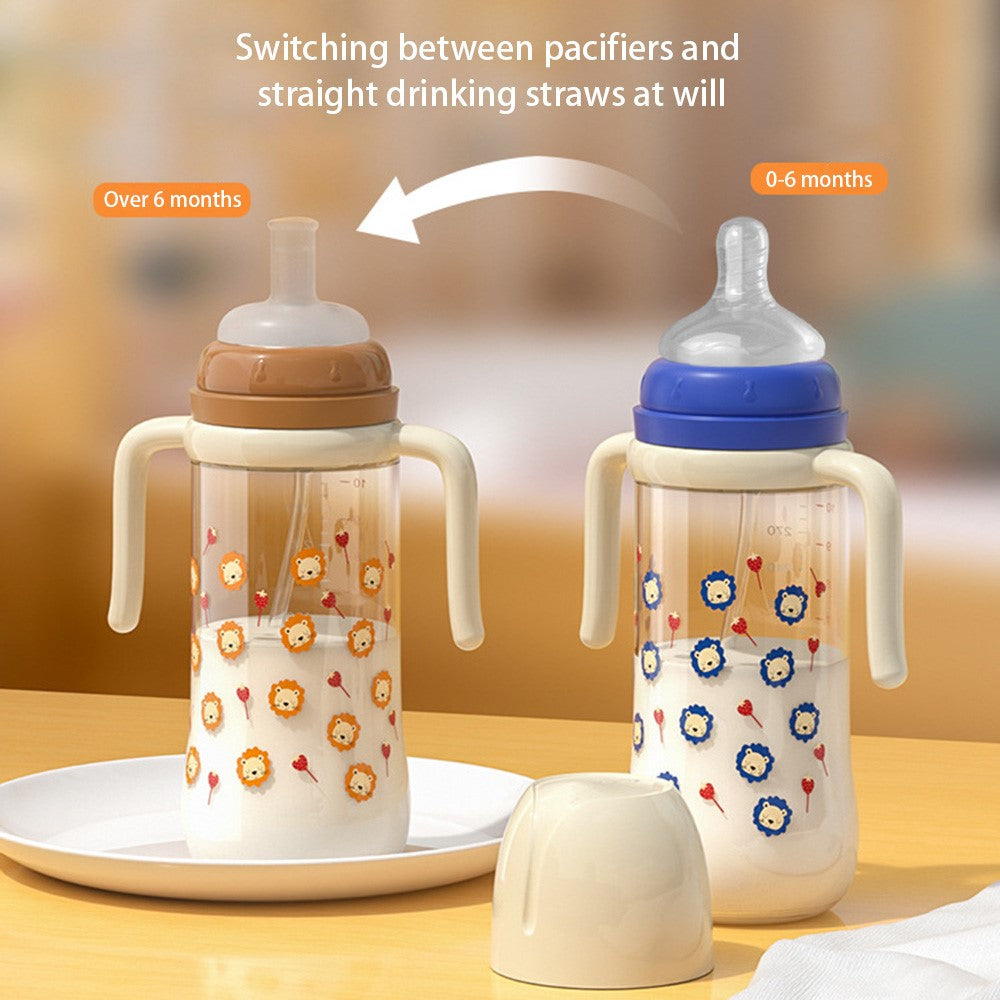 300ml Baby Bottle Temperature Control Scale Baby Feeding Silicone Teat Bottle ST (BPA-Free, NO FDA Certification)