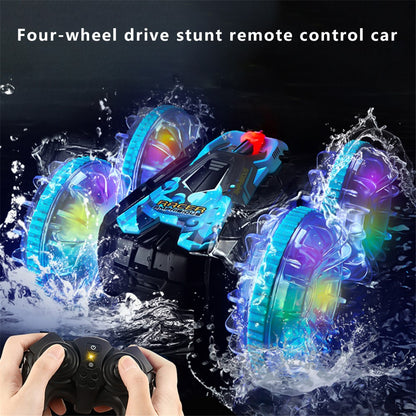 YL-92 2.4G Remote Stunt Rotating RC Car Xmas Toy Car Gift with Light for Kids
