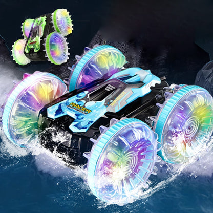 YL-92 2.4G Remote Stunt Rotating RC Car Xmas Toy Car Gift with Light for Kids
