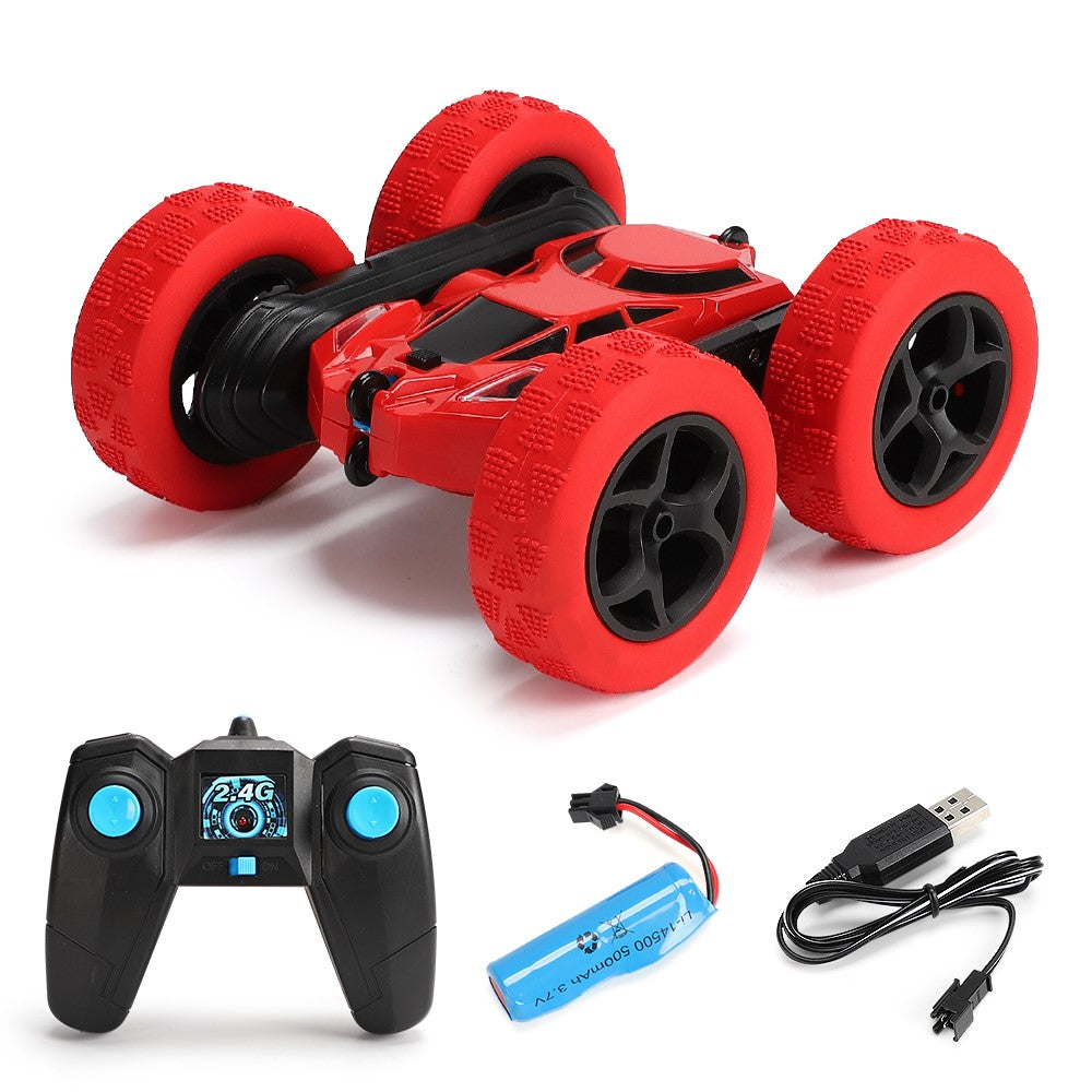 Flip Stunt Remote Control Car 7km / h High Speed RC Vehicle with LED Light Kids Toy Gift