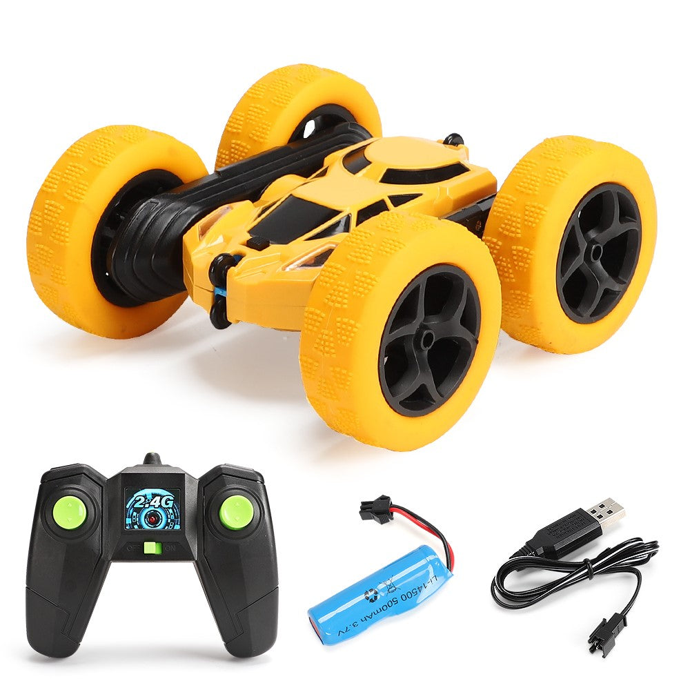 Flip Stunt Remote Control Car 7km / h High Speed RC Vehicle with LED Light Kids Toy Gift