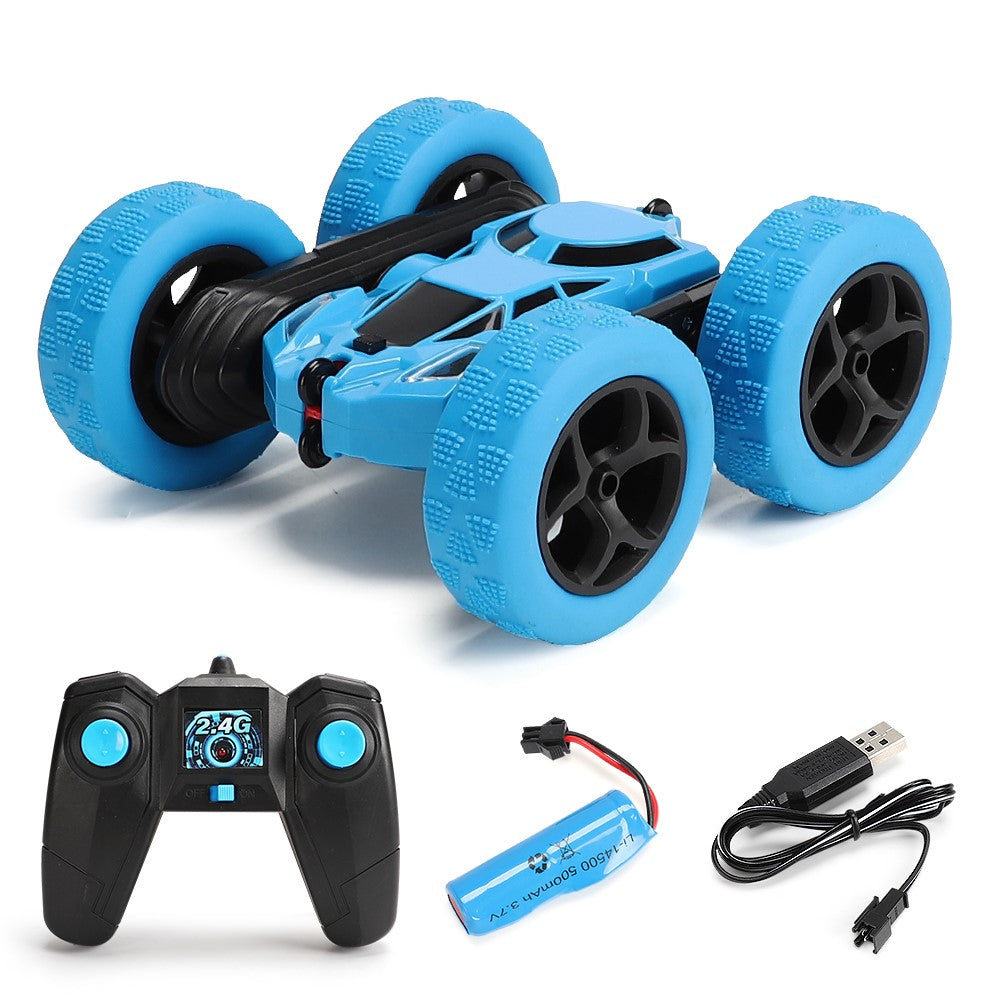 Flip Stunt Remote Control Car 7km / h High Speed RC Vehicle with LED Light Kids Toy Gift