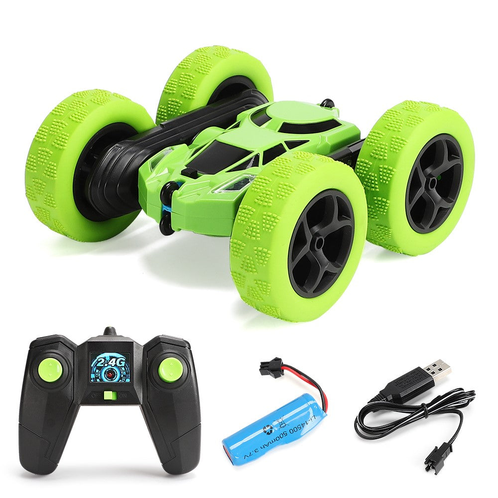 Flip Stunt Remote Control Car 7km / h High Speed RC Vehicle with LED Light Kids Toy Gift