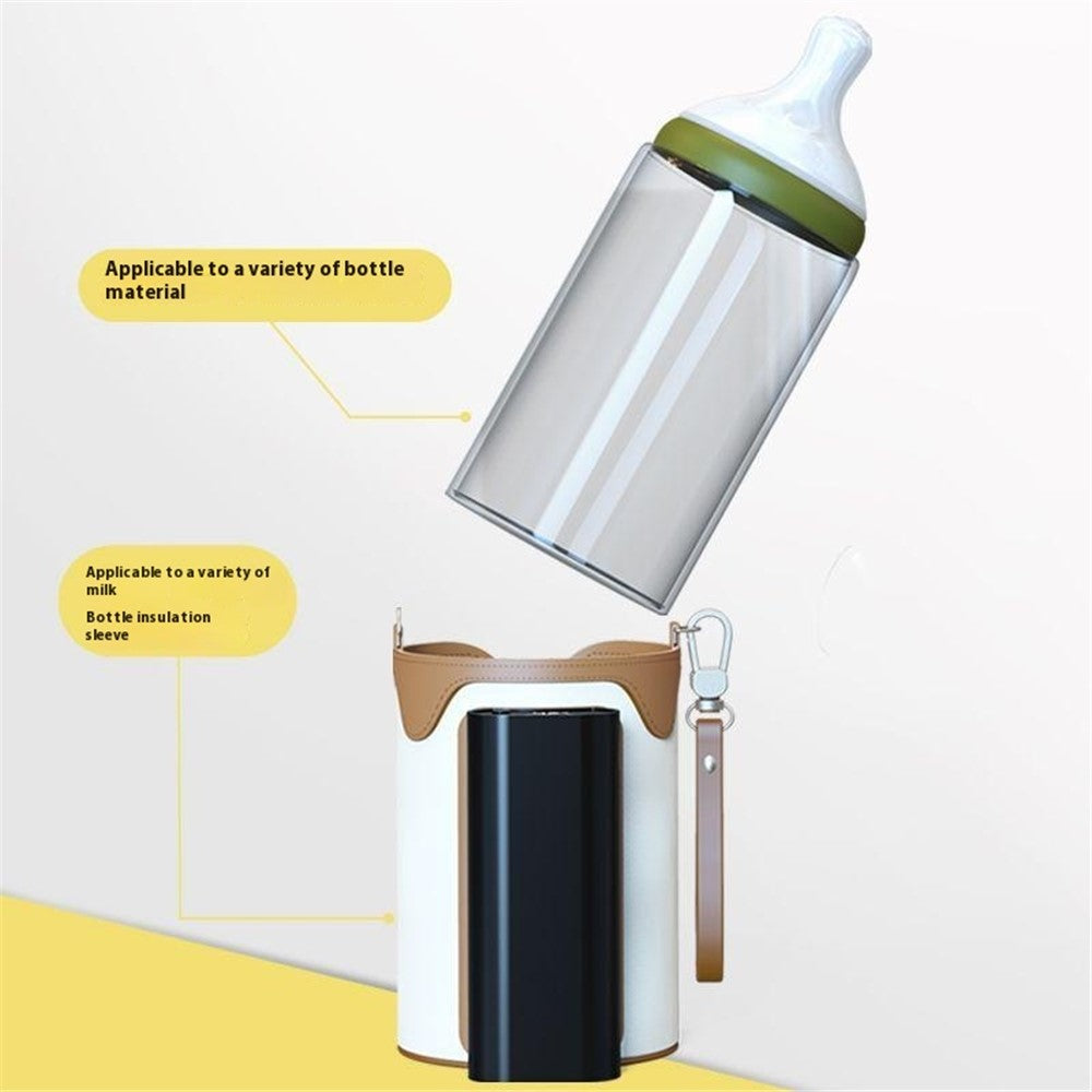 Portable Bottle Warmer Outdoor Baby Milk Heater Travel Feeding Insulation Bag Size L  /  EU Plug
