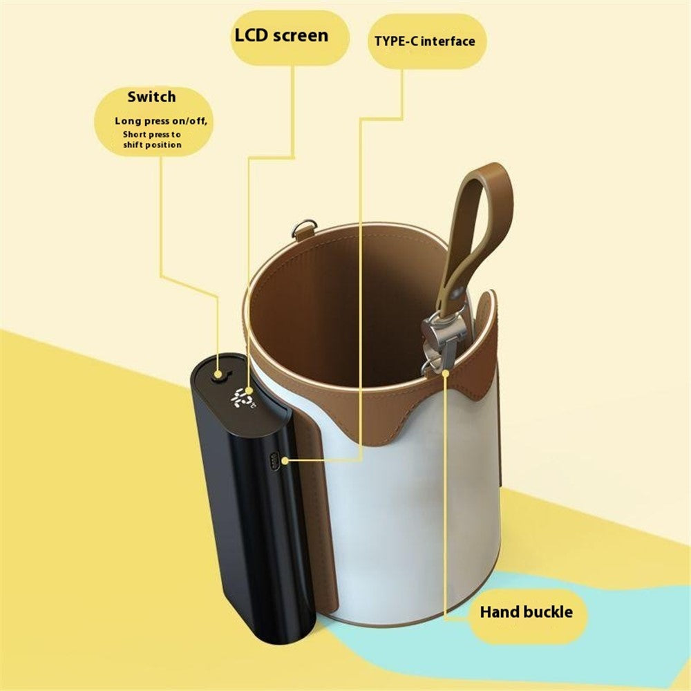 Portable Bottle Warmer Outdoor Baby Milk Heater Travel Feeding Insulation Bag Size L  /  EU Plug